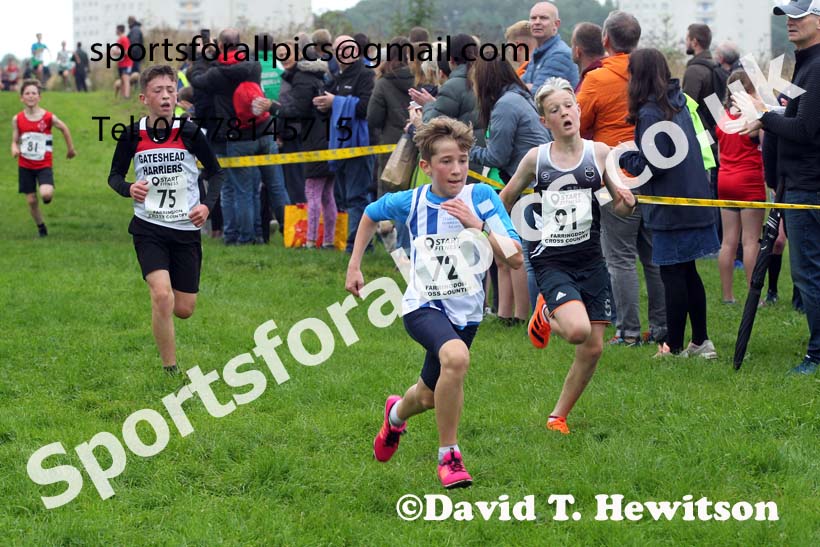 Boys and Girls under-13s, 2021 Farringdon Open Cross Country, Sunderland . Photo: David T. Hewitson/Sports for All Pics